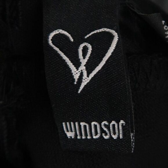 WINDSOR BLACK HIGH HALTER NECK BANDAGE DRESS WITH LACE & SHEER DETAIL SIZE 13 - Picture 2 of 10